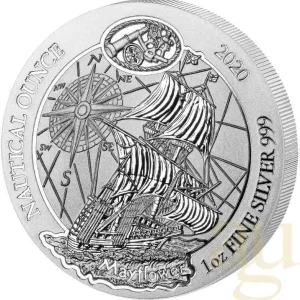 1 Unze Silbermünze Ruanda Nautical Serie - Mayflower 2020 Echt