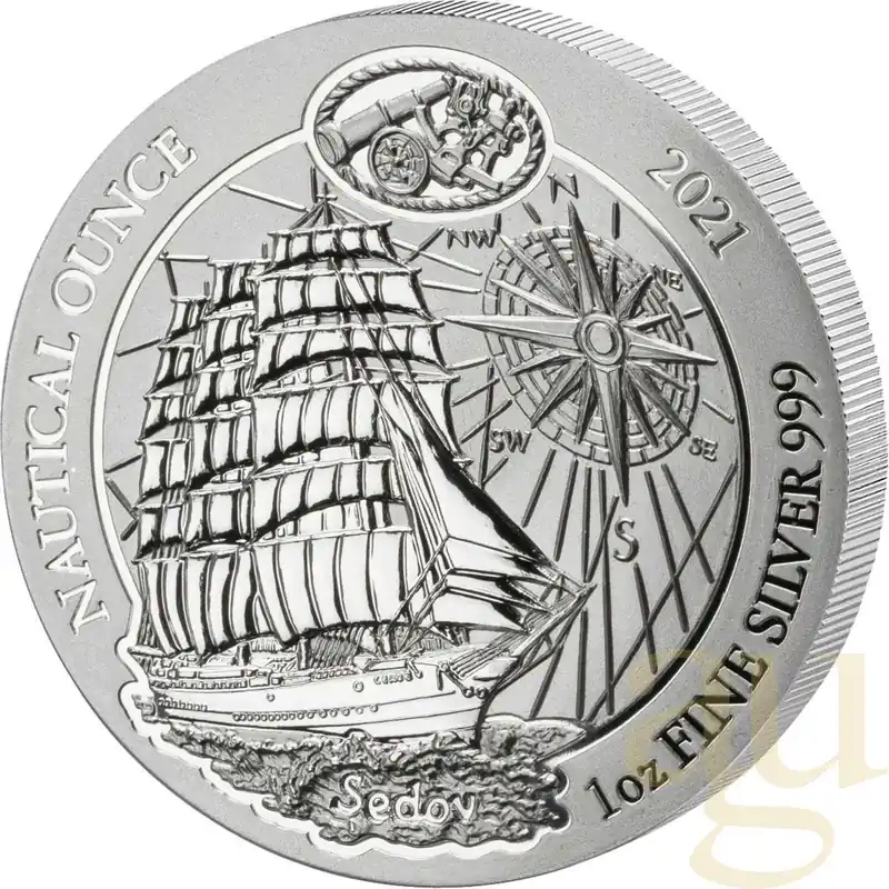 Gleich Bestellen 1 Unze Silbermünze Ruanda Nautical Serie - 100 Jahre Sedov 2021