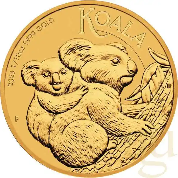 Geprüft 1/10 Unze Goldmünze Australien Koala 2023