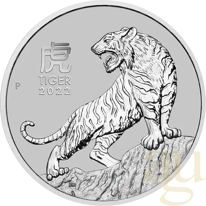 1 Unze Platinmünze Australien Lunar III Tiger 2022 Preisreduziert