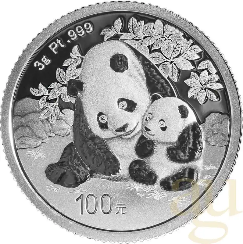 Sichere Zahlung 3 Gramm Platinmünze China Panda 2024 proof