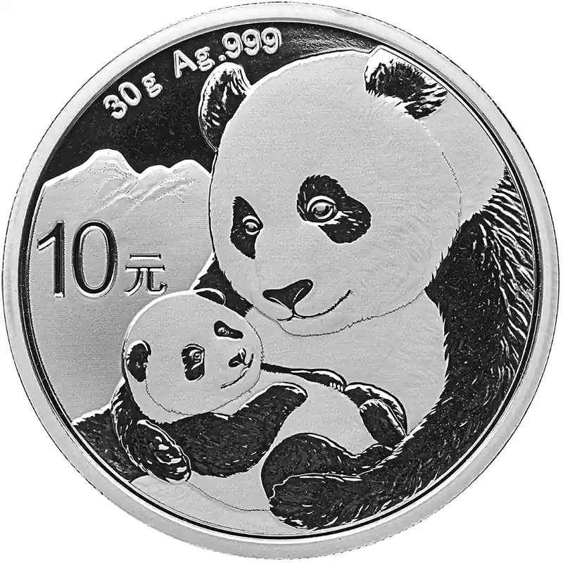 Kostenloser Rückversand 30 Gramm Silbermünze China Panda 2019