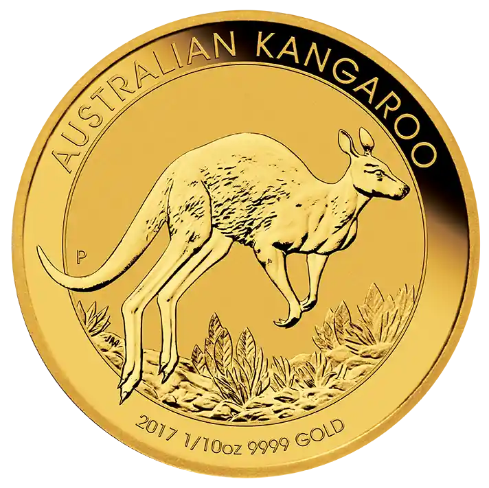 Markenprodukt 1/10 Unze Goldmünze Australien Känguru 2017