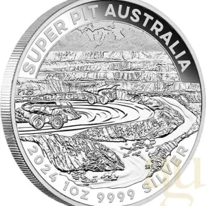 Preisreduziert 1 Unze Silbermünze Australien Super Pit 2024