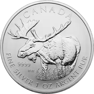 Mengenrabatt 1 Unze Silbermünze Kanada Wildlife Elch 2012