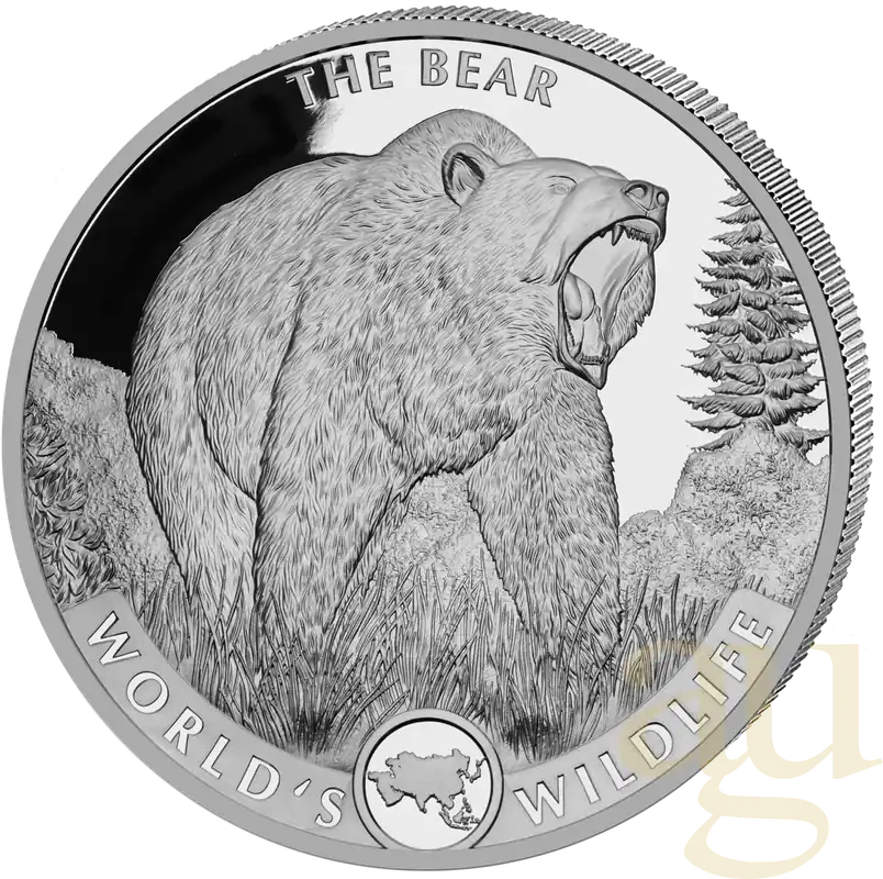 Direkt Vom Hersteller 1 Unze Silbermünze Kongo World´s Wildlife - Bär 2022