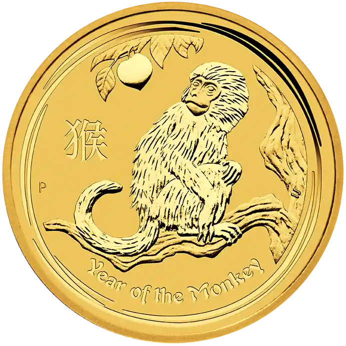 Sichere Zahlung 1/4 Unze Goldmünze Australien Lunar II Affe 2016