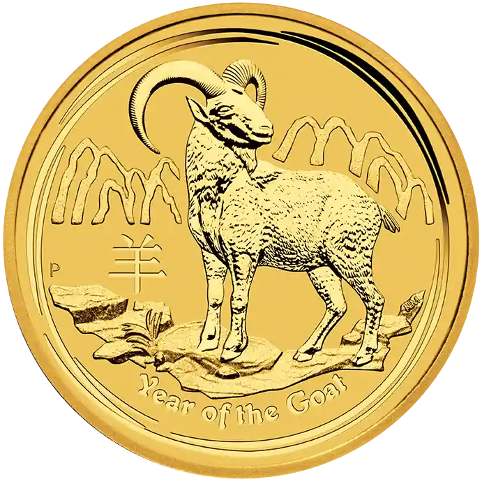 1/20 Unze Goldmünze Australien Lunar II Ziege 2015 Abverkauf