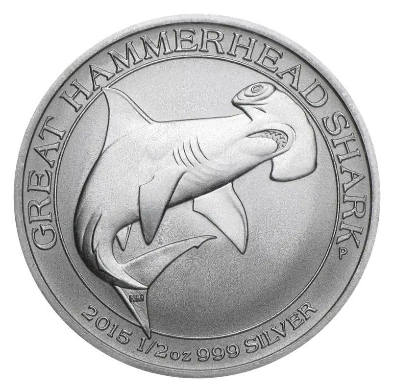 1/2 Unze Silbermünze Australien Great Hammerhead Shark - Hammerhai - 2015 Top-Angebot