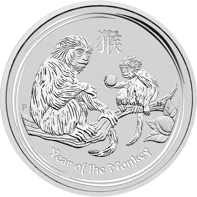 Heute Kaufen 1/2 Unze Silbermünze Australien Lunar II Affe 2016
