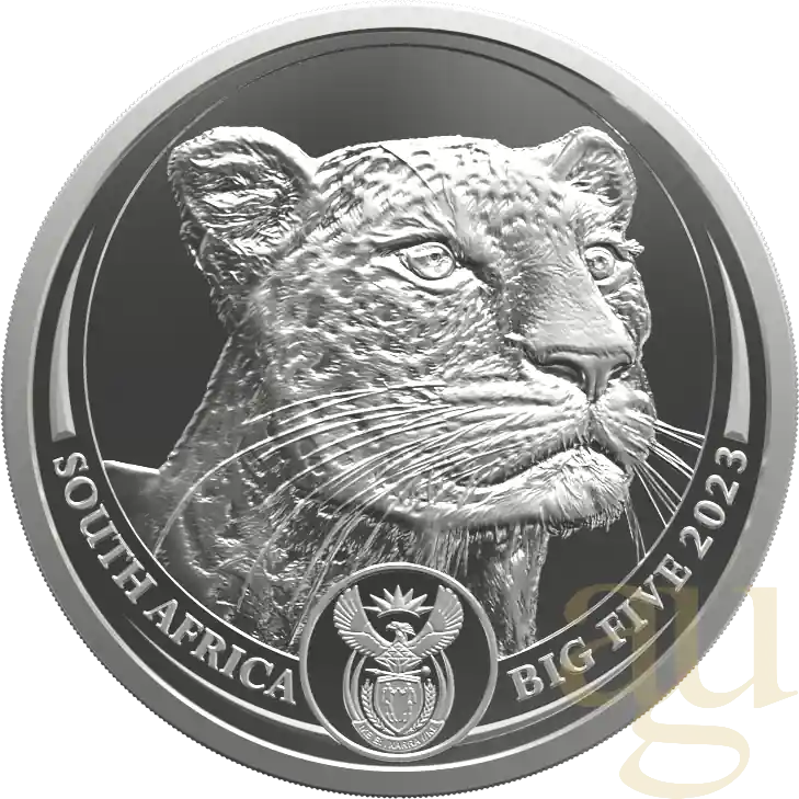 1 Unze Silbermünze Südafrika Big Five Leopard 2023 Saisonangebot