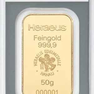 50 Gramm Goldbarren Heraeus Billig