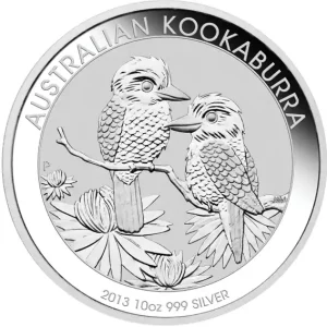 10 Unzen Silbermünze Australien Kookaburra 2013 Kostenfreie Lieferung