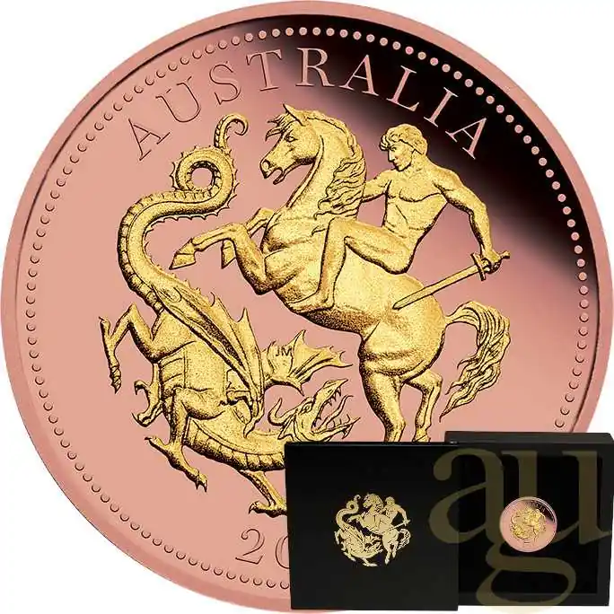 Australien Five Sovereign 2025 - polierte Platte reverse teilvergoldet Sale