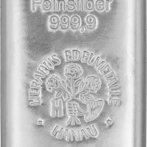1 Kilogramm Silberbarren Heraeus Neu