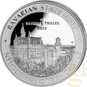 1 Unze Silbermünze Bayern Thaler - Schloss Neuschwanstein 2025 Hochwertig