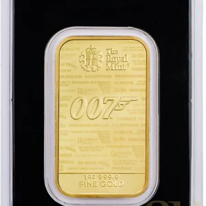 Jetzt Zugreifen 31,1 Gramm Goldbarren The Royal Mint - James Bond 007 - No Time To Die