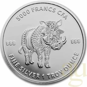 1 Unze Silbermünze Republic of Tschad Mandala Warzenschwein 2021 Preisknaller