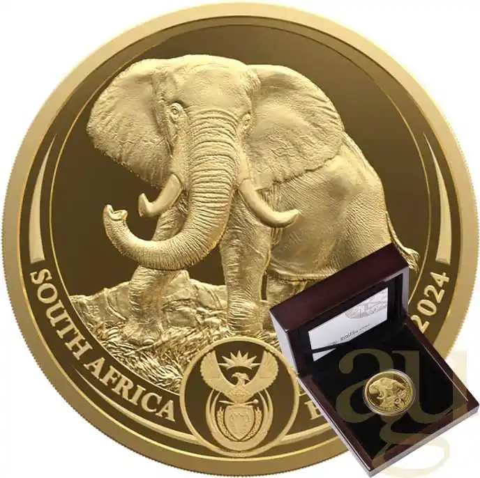 1 Unze Goldmünze Südafrika Big Five Elefant 2024 proof Rabatt