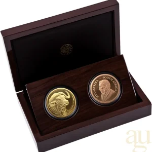Saisonangebot Big Five Büffel + Krügerrand 2023 Two Coin Proof Set