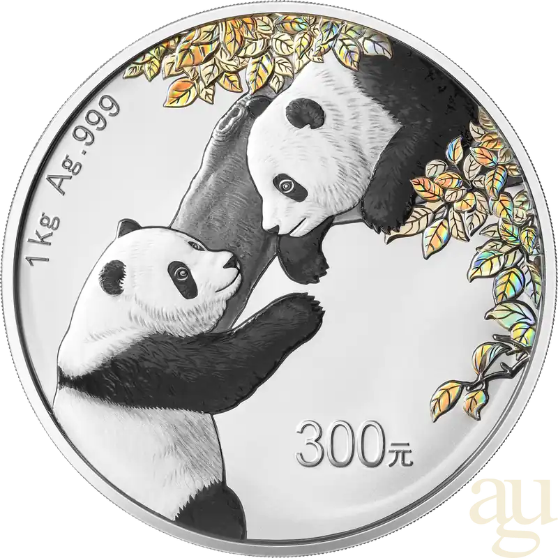 Versand Am Gleichen Tag 1 Kilogramm Silbermünze China Panda 2023 proof