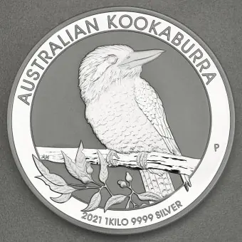 Neue Ware Silbermünze 1kg "Kookaburra" 2021 (Australien)