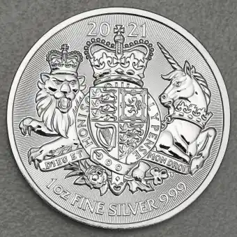 Preis Gesenkt Silbermünze 1oz "The Royal Arms" 2021 (Großbritannien)