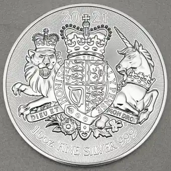 Silbermünze 10oz "The Royal Arms" 2021 (Großbritannien) Versand Am Gleichen Tag