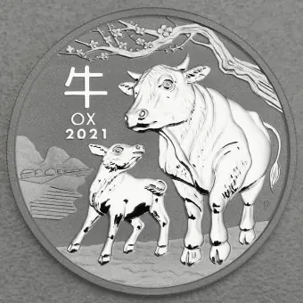 Silbermünze 1/2oz "Ochse" 2021 Lunar III – Year of the Ox (Australien) Letzte Chance