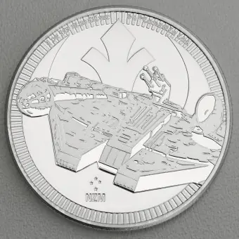 Silbermünze 1oz "Millennium Falcon" 2021 Star Wars™ (Niue) Super-Preis