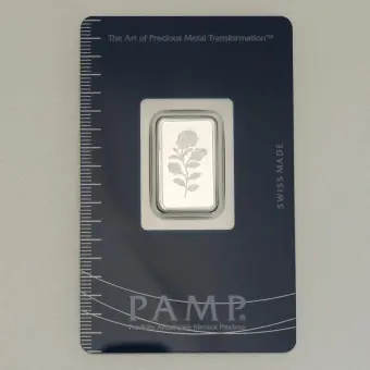 Silberbarren 5g "Rose" PAMP Markenware