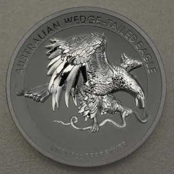 Versand Am Gleichen Tag Silbermünze 5oz "Wedge-tailed Eagle" 2021 (Enhanced Reverse PP/HR) (Australien)