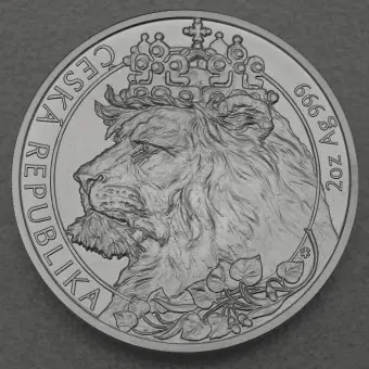 Silbermünze 2oz "Tschechischer Löwe" 2021 (Niue) Rabatt