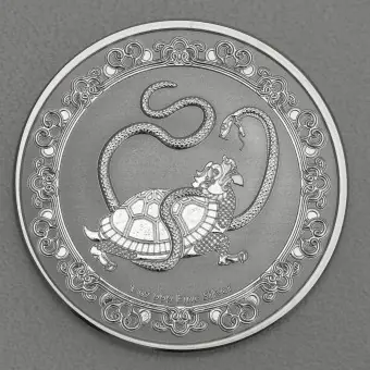 Kostenfreie Lieferung Silbermünze 1oz "Black Turtle" 2021 Celestial Animals (Niue)