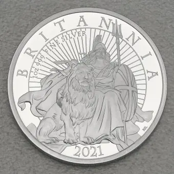 Kostenloser Versand Silbermünze 1oz "Britannia" 2021 (PP) (Großbritannien)