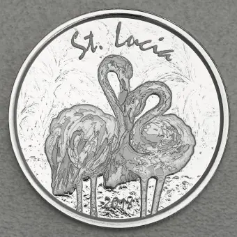 Silbermünze 1oz "Flamingos" 2018 Eastern Caribbean 8 (St. Lucia) Preiswert