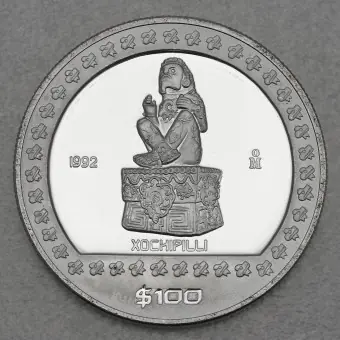 Jetzt Bestellen Silbermünze 1oz "Xochipilli" 1992 Präkolumbische Kulturen – Azteken (Mexiko)