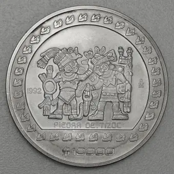 Silbermünze 5oz "Tizoc" 1992 Präkolumbische Kulturen – Azteken (Mexiko) Wochenendangebot