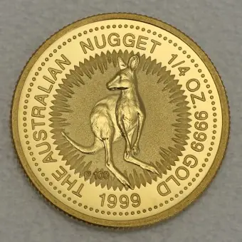 Weltweiter Versand Goldmünze 1/4oz "Känguru" 1999 Australian Nugget (Australien)
