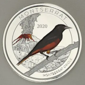 Silbermünze 1oz "Oriole" 2020 (koloriert) Eastern Caribbean 8 (Montserrat) Neu