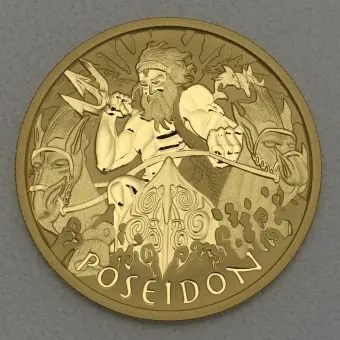 Goldmünze 1oz "Poseidon" 2021 Gods of Olympus (Tuvalu) Schneller Versand