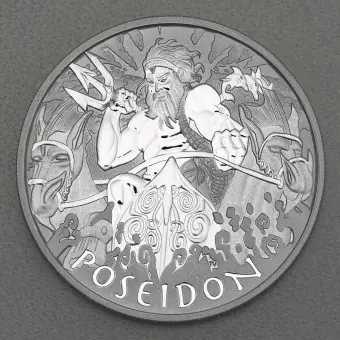 Limited Edition Silbermünze 1oz "Poseidon" 2021 Gods of Olympus (Tuvalu)