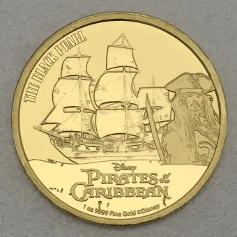 Goldmünze 1oz "The Black Pearl" 2021 Disney – Pirates of the Caribbean (Niue) Original