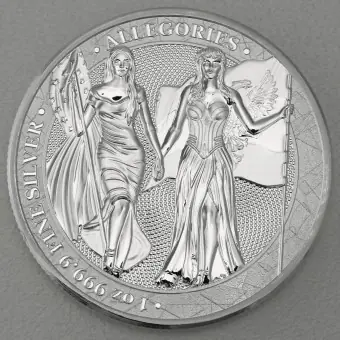 Neue Kollektion Silbermedaille 1oz "Columbia & Germania" 2019 Allegories (Polen)