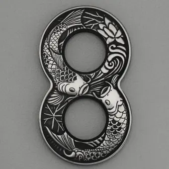 Solange Der Vorrat Reicht Silbermünze 2oz "Figure Eight Koi Fish" 2019 (AF) (Australien)