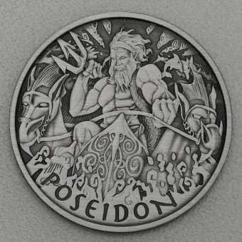 Silbermünze 1oz "Poseidon" 2021 (AF) Gods of Olympus (Tuvalu) Bestseller
