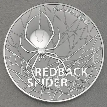 Silbermünze 5oz "Redback Spider" 2021 Australia’s Most Dangerous (Royal Australian Mint) Hochwertig
