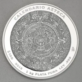 Highlight Silbermünze 1kg "Aztekenkalender" 2018 (PL) (Mexiko)