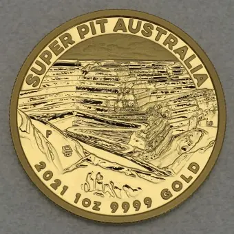 Geld-Zurück-Garantie Goldmünze 1oz "Super Pit" 2021 (Australien)