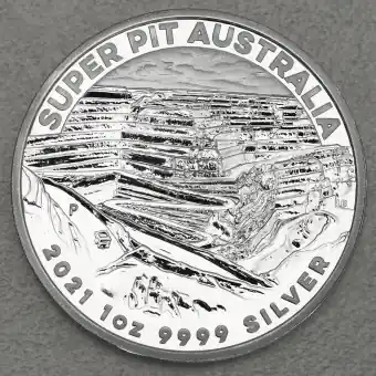 Preisreduziert Silbermünze 1oz "Super Pit" 2021 (Australien)